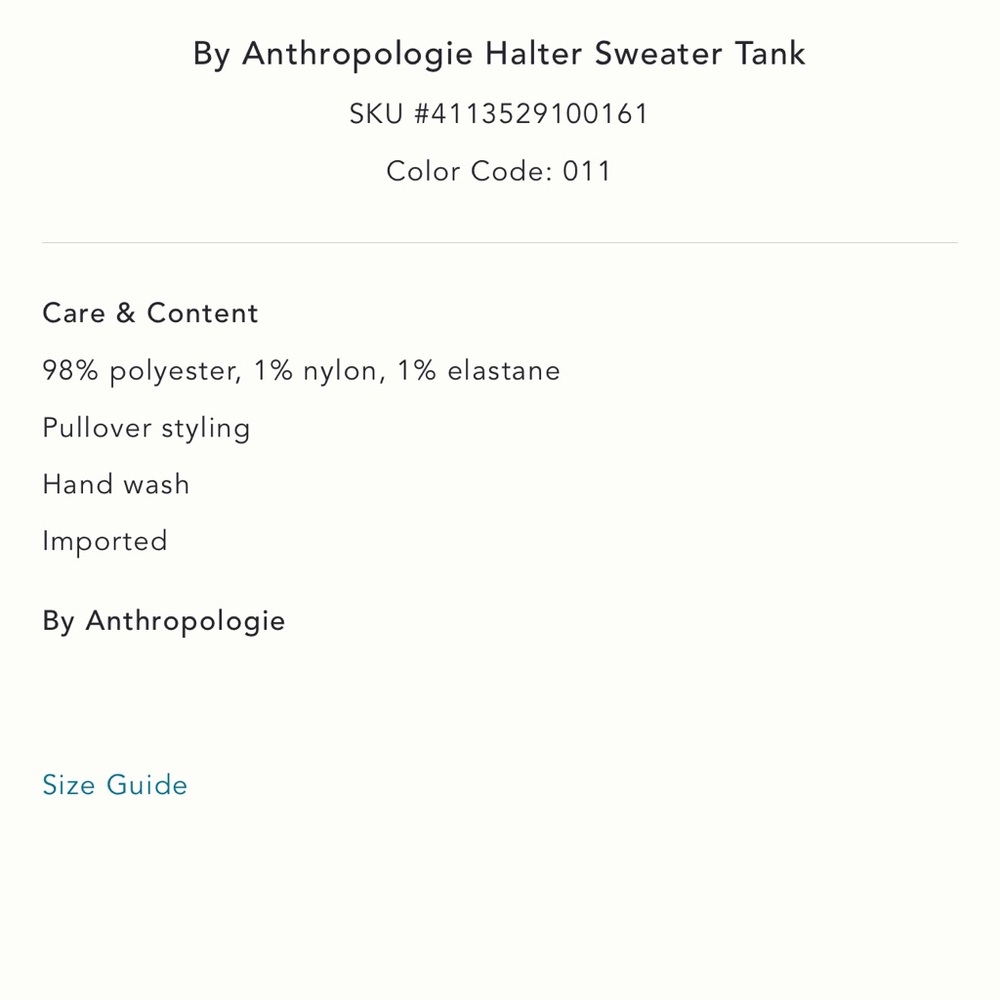 NWT halter sweater tank anthro - Picture 6 of 6